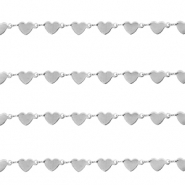 Apprêts en acier Inox chaîne maille jaseron coeurs Argenté