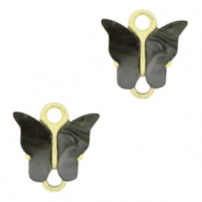 Pendentifs en résine connecteur papillon Doré-anthracite