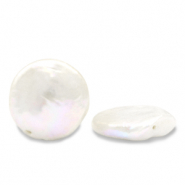 BQ Perles d'eau douce médaillon Blanc naturel