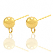 Boucles d'oreilles en acier Inox avec anneau Doré