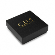 Boîte écrin à bijoux C.U.S® 7x7cm Noir-doré