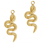 Breloques en acier Inox serpent Doré