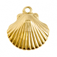 Breloques en acier Inox coquillage Doré