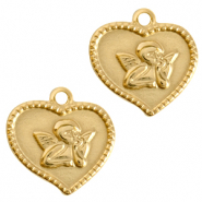 Breloques en acier Inox coeur Doré