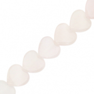 Pierres naturelles coeur Blanc cassé-rose