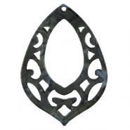 Pendentifs en résine baroque goutte Noir