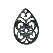 Pendentifs en résine baroque goutte Noir