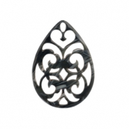 Pendentifs en résine baroque goutte Bleu jeans