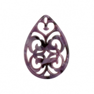 Pendentifs en résine baroque goutte Violet