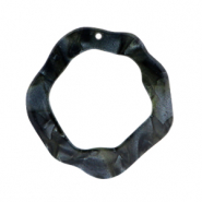 Pendentifs en résine asymétrique Noir