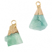 Pierres naturelles pendentifs Quartz Aventurine Vert crysolite-doré