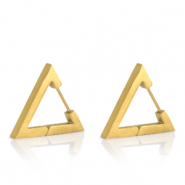 Boucles d'oreilles en acier Inox triangle Doré