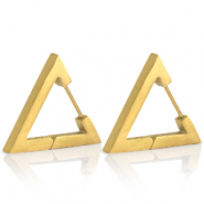 Boucles d'oreilles en acier Inox triangle Doré