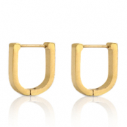 Boucles d'oreilles en acier Inox fer à cheval Doré