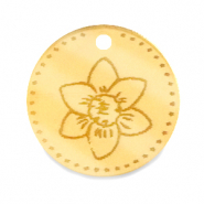 Breloques Plexx 20mm Fleur de naissance Décembre - Narcisse Doré