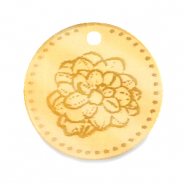 Breloques Plexx 20mm Fleur de naissance Octobre - Souci Doré