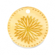 Breloques Plexx 20mm Fleur de naissance Septembre - Aster Doré