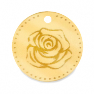 Breloques Plexx 20mm Fleur de naissance Juin - Rose Doré