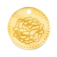 Breloques Plexx 20mm Fleur de naissance Janvier - Œille Doré