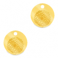 Breloques Plexx 12mm Fleur de naissance Novembre - Chrysanthème Doré