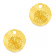Breloques Plexx 12mm Fleur de naissance Septembre - Aster Doré