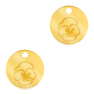Breloques Plexx 12mm Fleur de naissance Février - Violette Doré