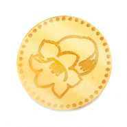 Cabochons Plexx 20mm Fleur de naissance Mai - Muguet Doré