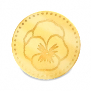 Cabochons Plexx 20mm Fleur de naissance Février - Violette Doré