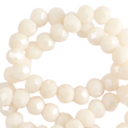 Perles à facettes 8x6mm disque Heishi Beige pristine-pearl shine coating