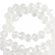 Perles à facettes 8x6mm disque Heishi Crystal-pearl shine coating