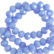 Perles à facettes 4x3mm disque Heishi Bleu ciel-pearl shine coating