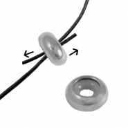 Apprêts en acier Inox perles stoppeur 9x4mm Argenté