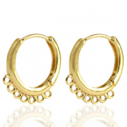 Métal TQ laiton boucles d'oreilles créoles Doré