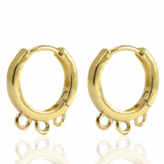 Métal TQ laiton boucles d'oreilles créoles Doré