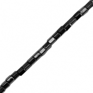 Perles hématites tube 2mm Noir