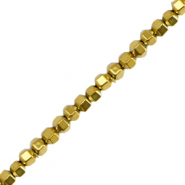 Perles hématites hexagon 2mm Doré