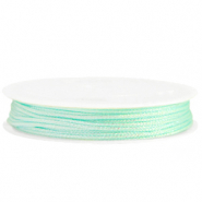 Fil macramé tressé 1mm Vert menthe néo métallique