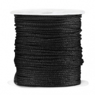Fil macramé tressé 1mm Noir