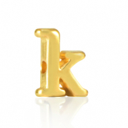 Perles alphabet en métal DQ K Doré (sans nickel)