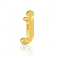 Perles alphabet en métal DQ J Doré (sans nickel)