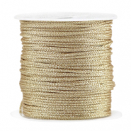 Fil macramé tressé 1mm Champagne métallique