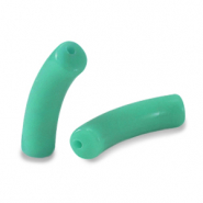 Perles acryliques tube Turquoise