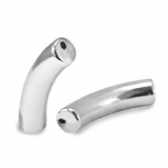 Perles acryliques tube Argenté