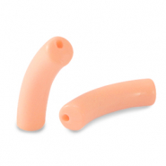 Perles acryliques tube Rose saumon