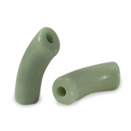 Perles acryliques tube Vert olive vintage