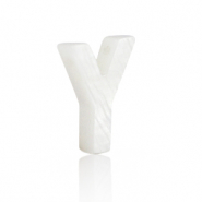 Pendentifs coquillage specials lettre Y Blanc (couleur naturelle)