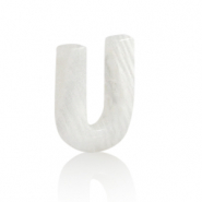 Pendentifs coquillage specials lettre U Blanc (couleur naturelle)