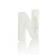 Pendentifs coquillage specials lettre N Blanc (couleur naturelle)