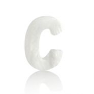 Pendentifs coquillage specials lettre C Blanc (couleur naturelle)