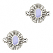 Breloques en métal DQ connecteur Argenté antique-violet lavande (sans nickel)